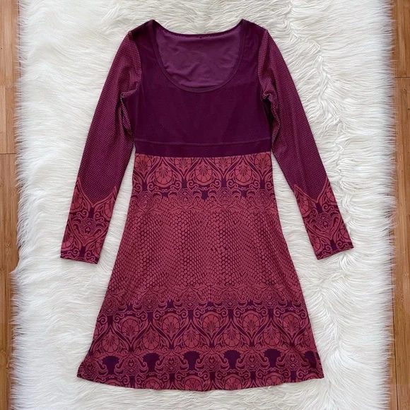 Prana | Dresses | Prana Purple Pink Print Long Sleeve Holly Modest Athletic  Dress Grapevine | Poshmark